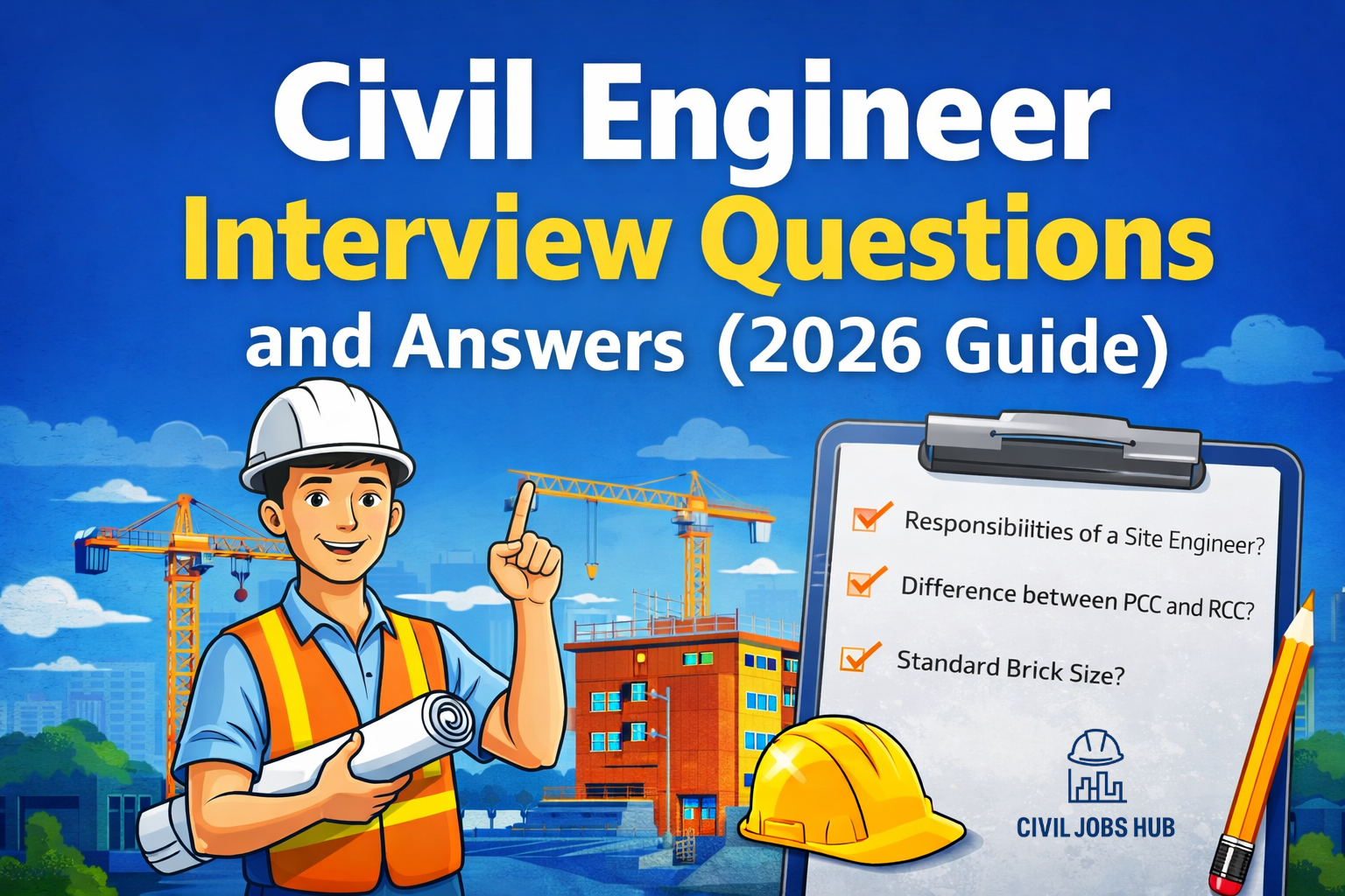 Civil Engineer Interview Questions and Answers (2026 Guide) - Civil engineering career guidance