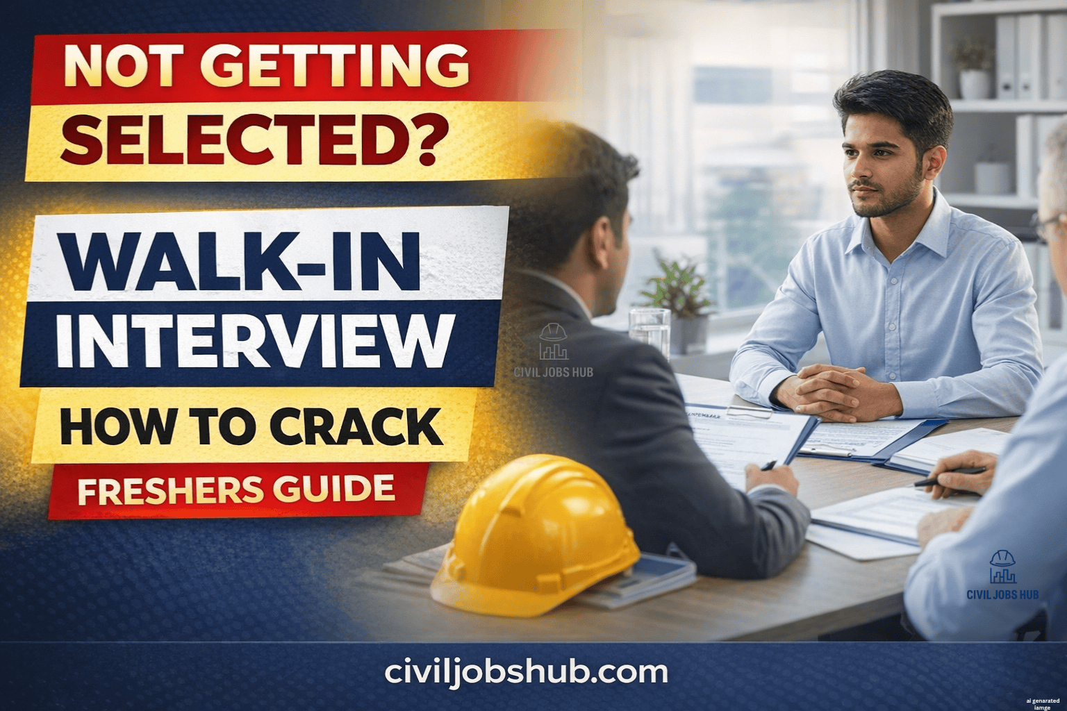 Walk-in Interview for Civil Engineers: How to Crack & Get Selected (2026 Guide) - Civil engineering career guidance