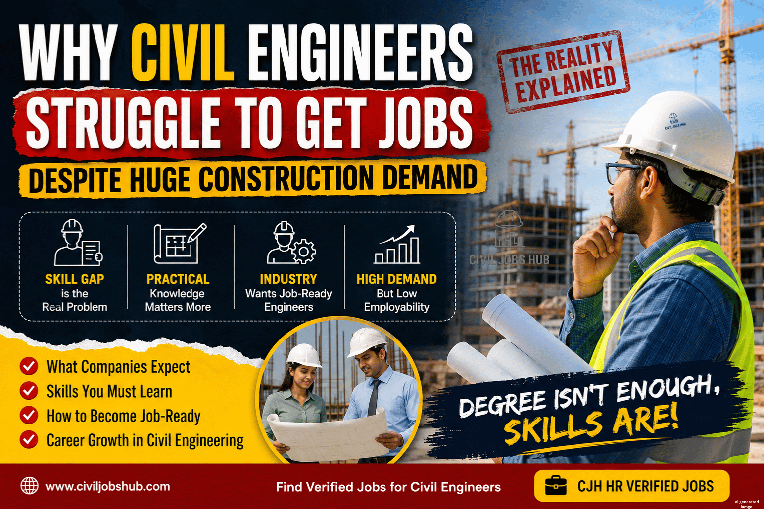 Why Civil Engineers Struggle to Get Jobs Despite Huge Construction Demand - Civil engineering career guidance