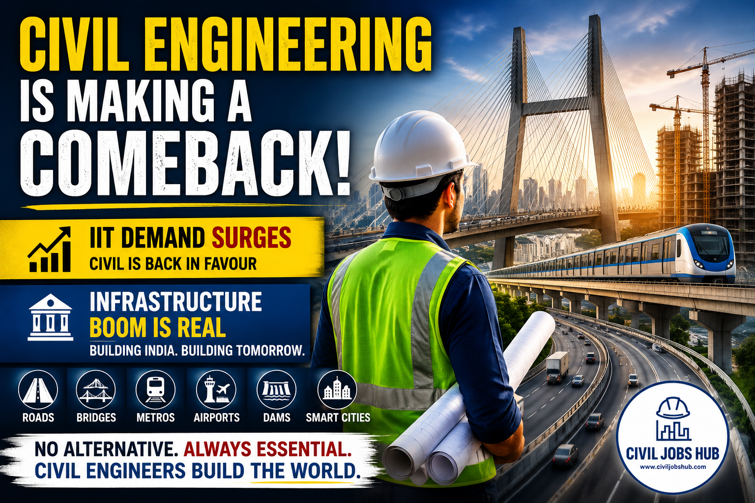 The Future of Civil Engineering: Why the Core Sector Is Making a Massive Comeback - Civil engineering career guidance
